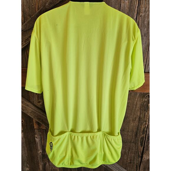 Canari size XXL 2XL high visibility neon yellow cycling 1/4 zip w/ pockets light - Picture 3 of 8